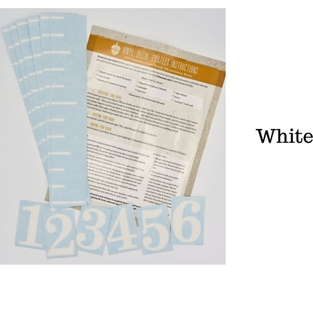 DIY Vinyl Growth Chart Ruler Decal Kit, Large #s